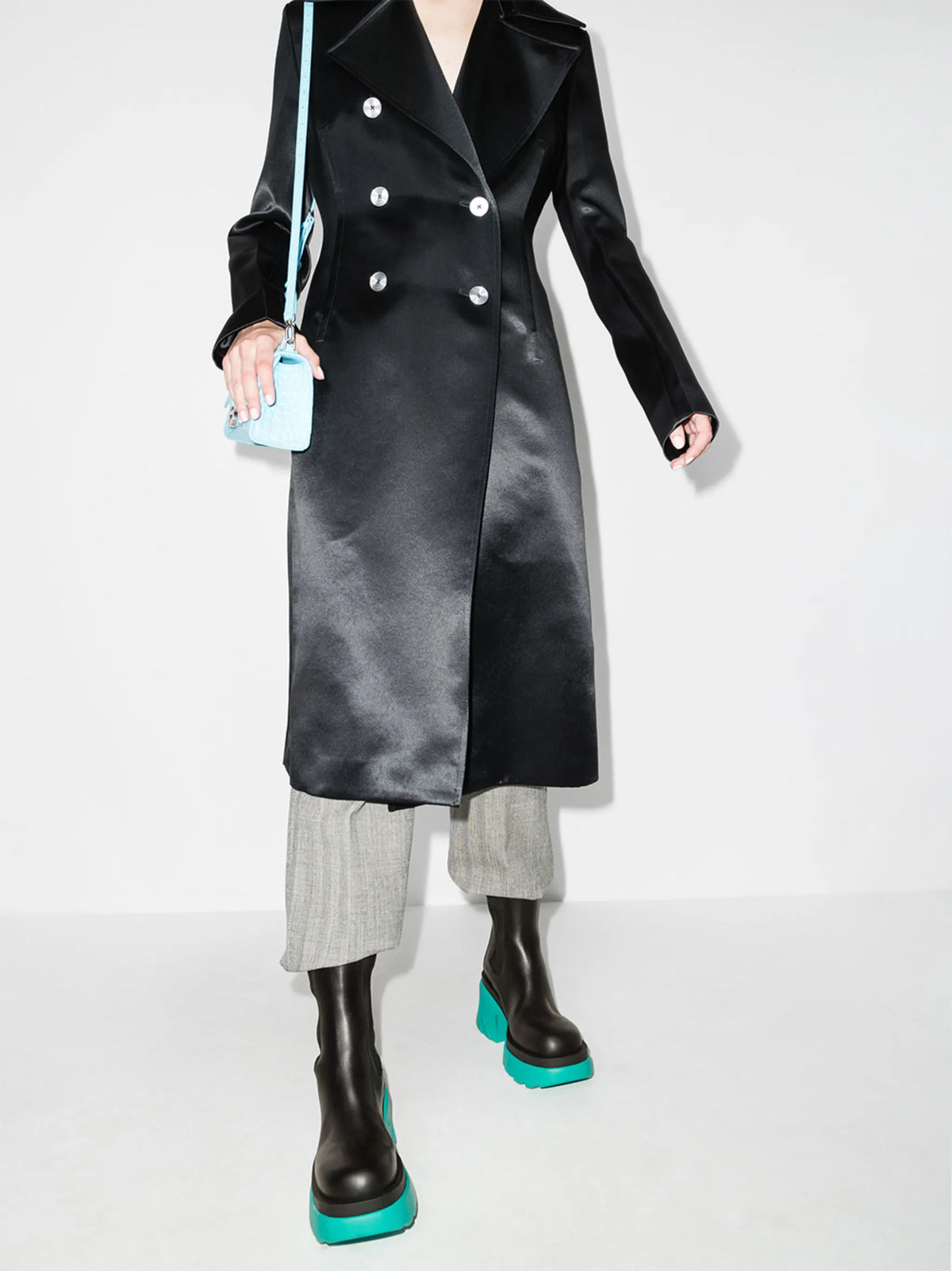 Bottega Veneta - Contrast Sole Platform Ankle Boots