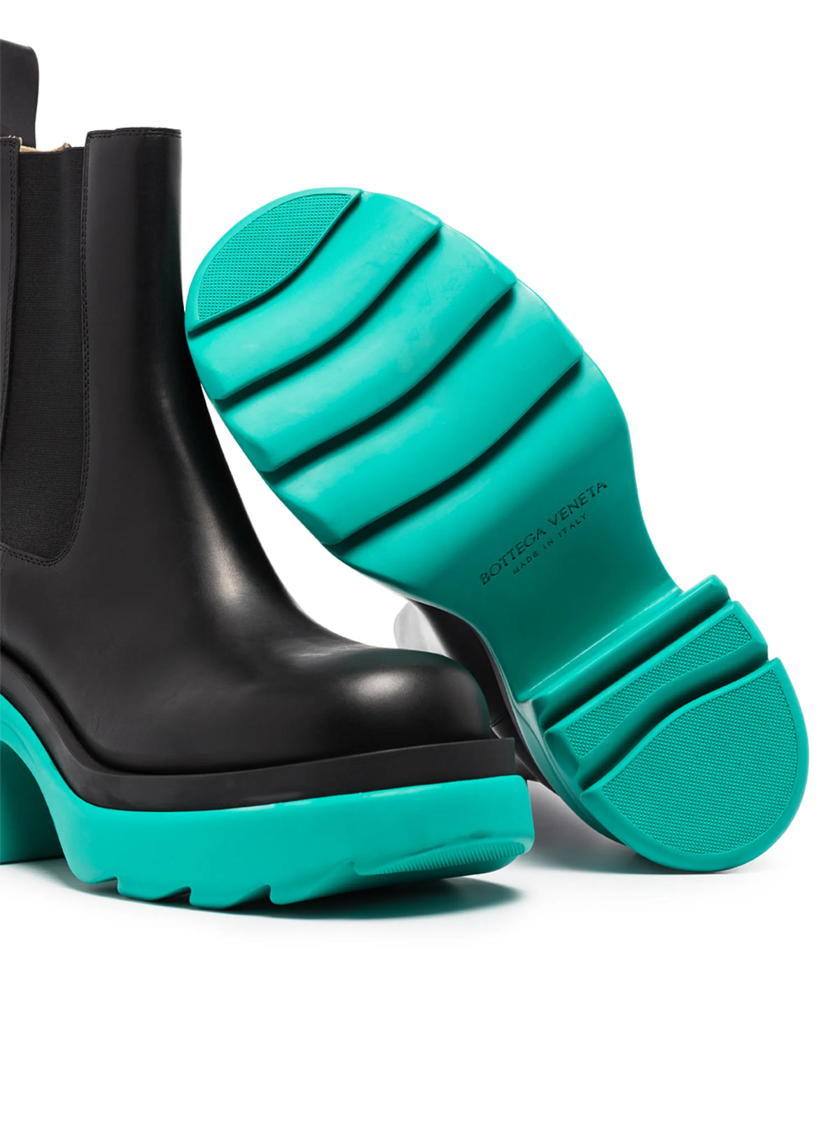 Bottega Veneta - Contrast Sole Platform Ankle Boots