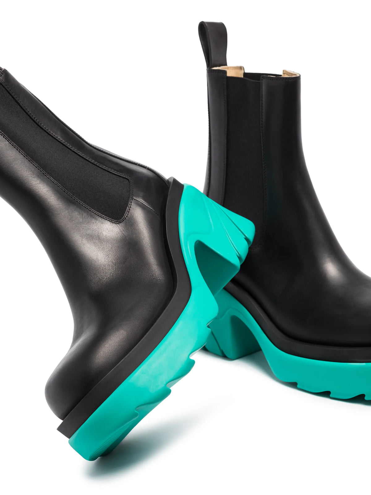 Bottega Veneta - Contrast Sole Platform Ankle Boots