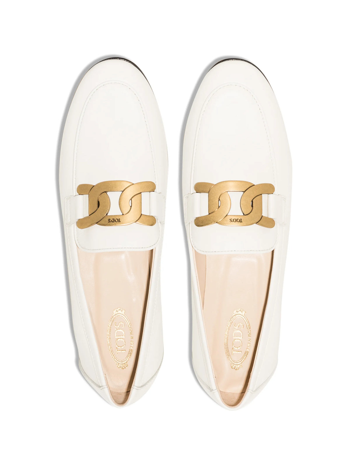 Tod's - Kate Gold-chain Leather Loafers