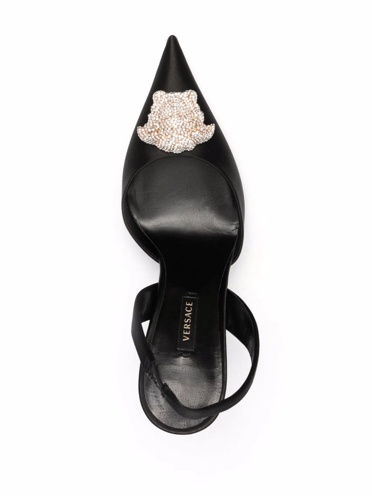 Versace - La Medusa 105mm Crystal-embellished Slingback Pumps