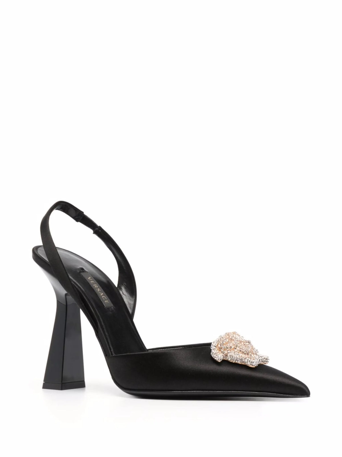 Versace - La Medusa 105mm Crystal-embellished Slingback Pumps