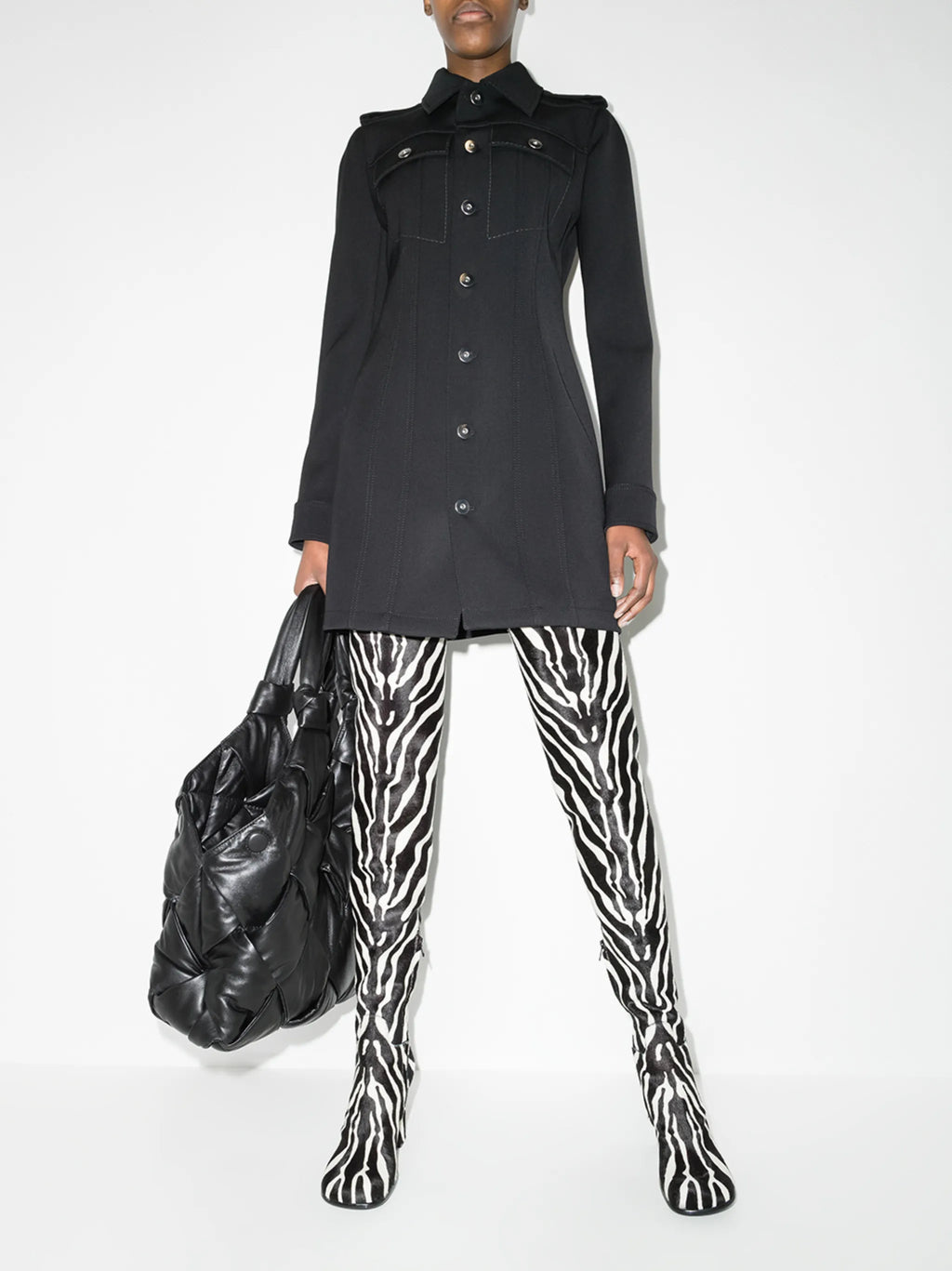 Bottega Veneta - Storm Zebra Print Boots