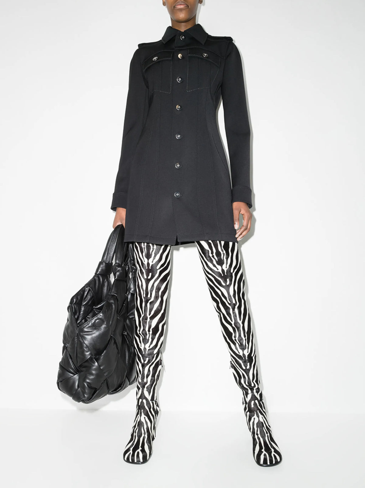Bottega Veneta - Storm Zebra Print Boots