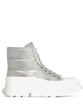 Alexander McQueen - Metallic Thread Slick Combat Boots