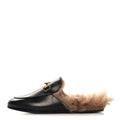 Gucci - Calfskin Fur Princetown Slippers