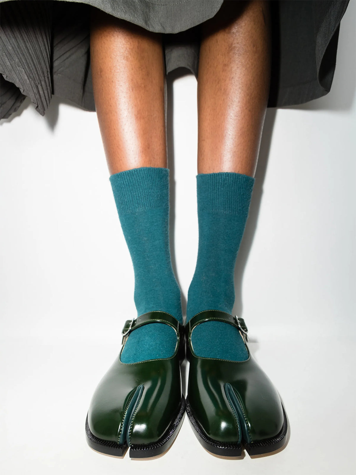 Maison Margiela - Tabi Leather Mary Jane Shoes