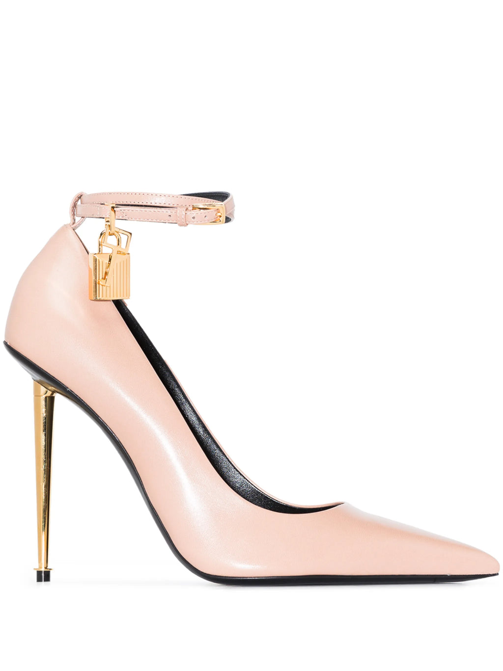 Tom Ford - 105mm Padlock-detail Pumps - Flesh Nude