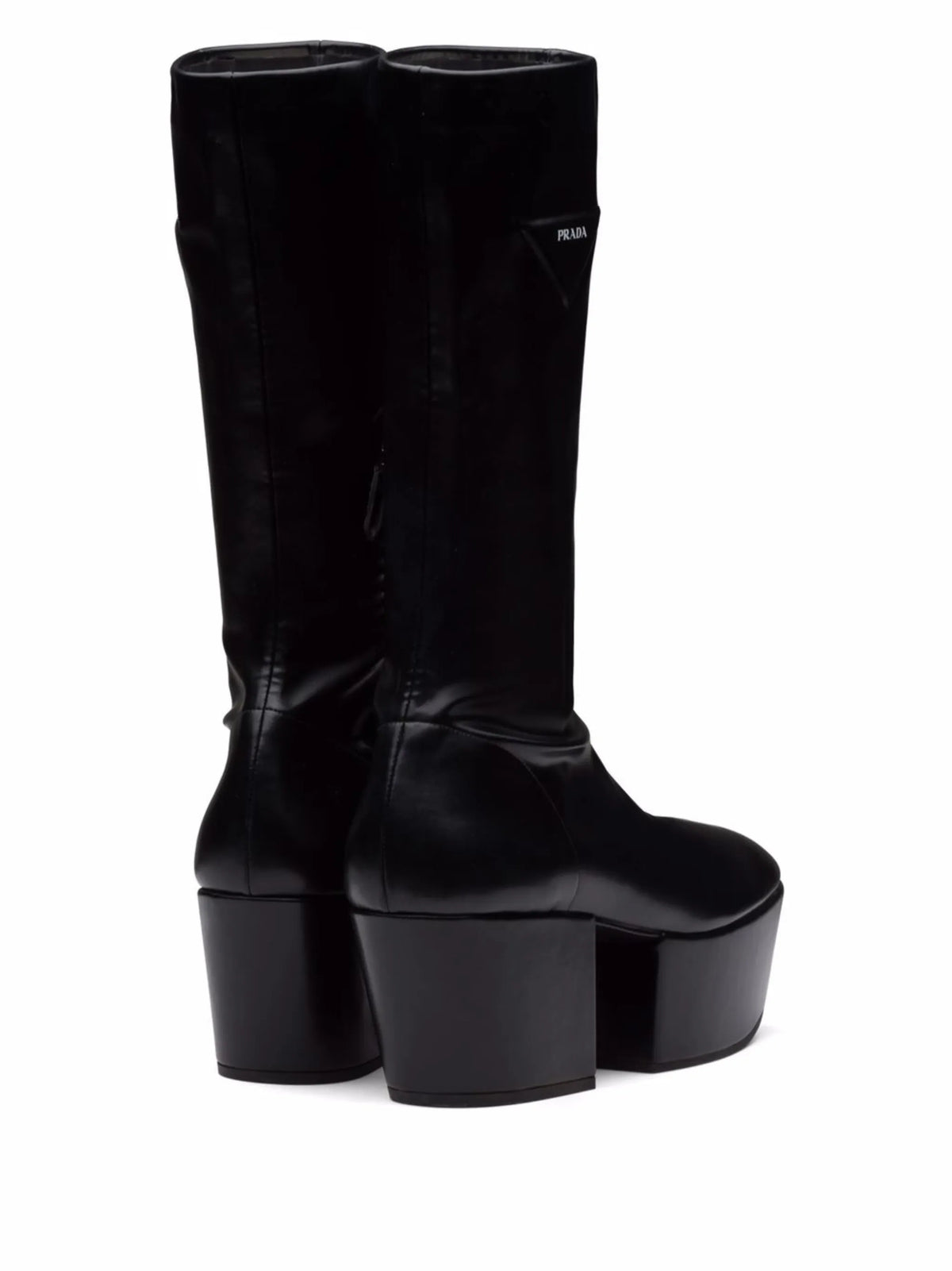 Prada - Triangle-logo Platform Boots