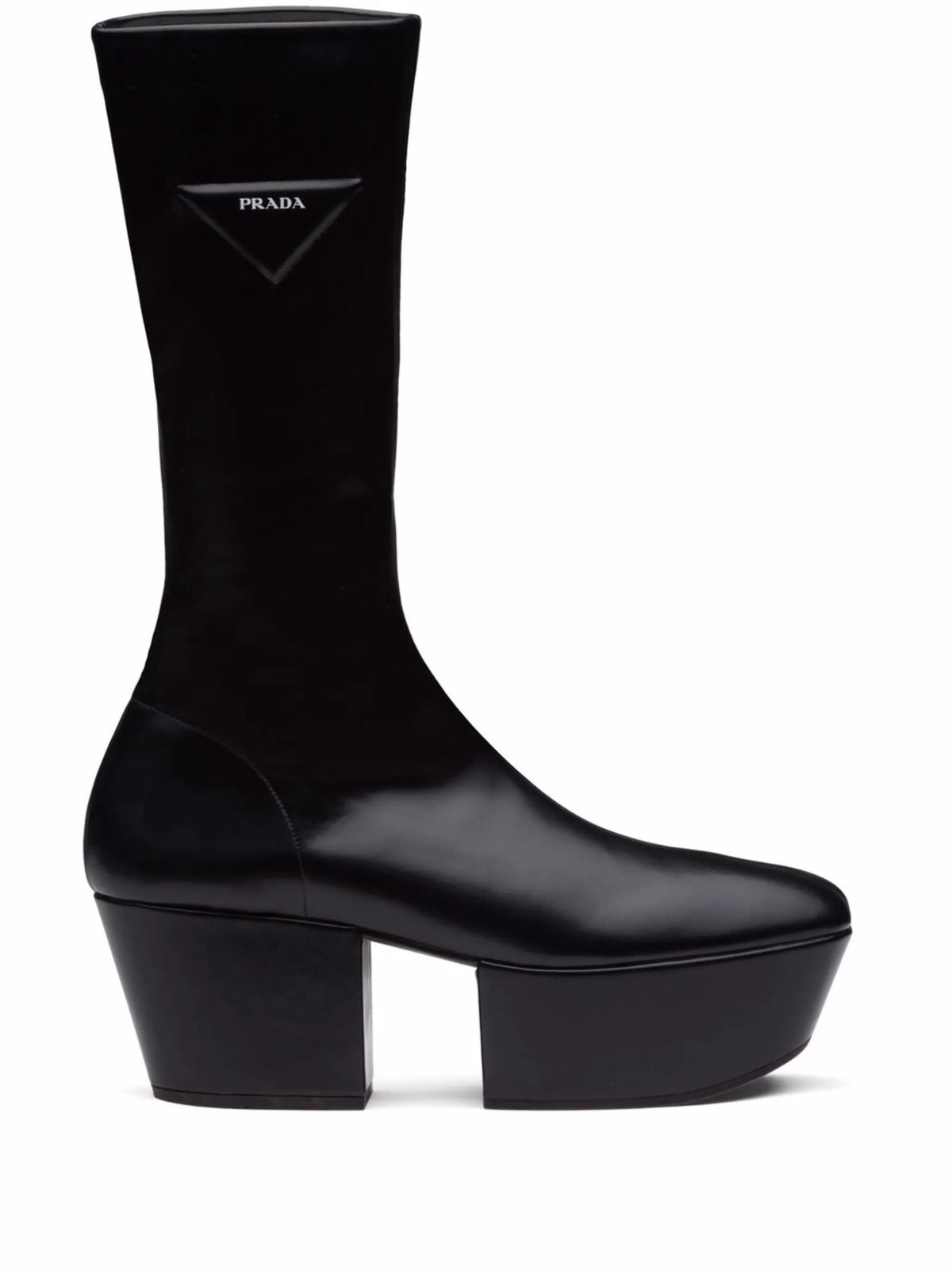 Prada - Triangle-logo Platform Boots