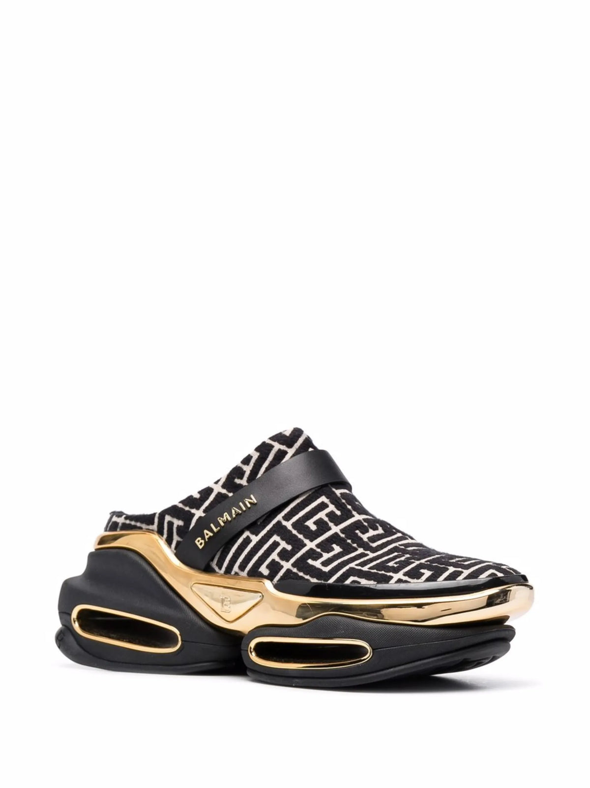 Balmain - B-Bold Monogram-pattern Mules