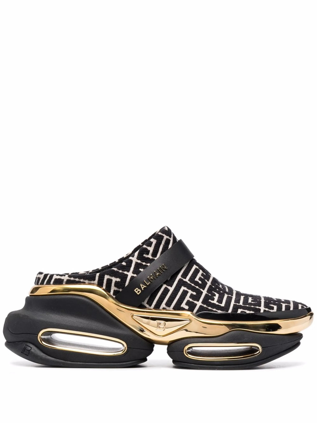 Balmain - B-Bold Monogram-pattern Mules