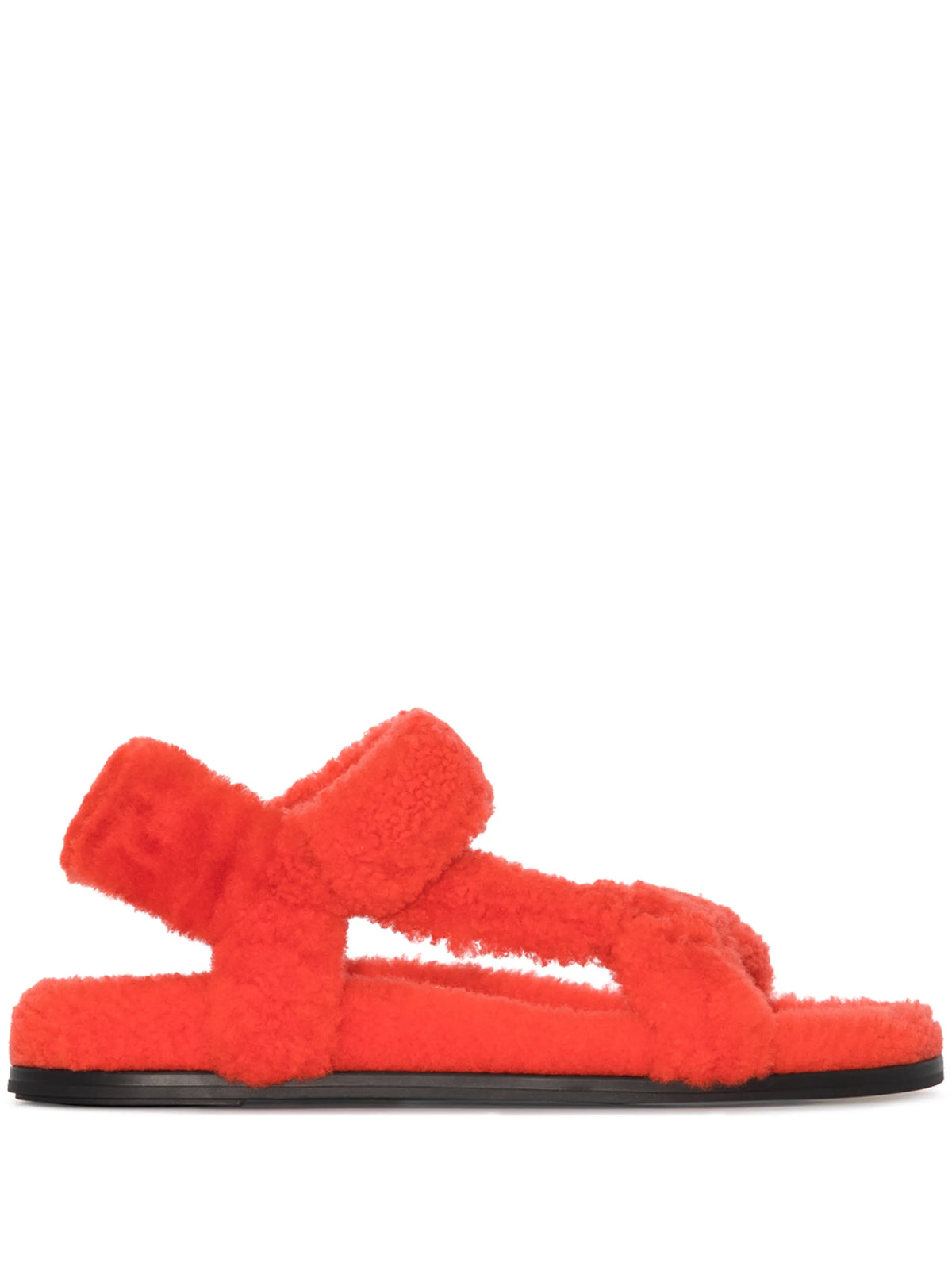 Fendi - Shearling-trim Open-toe Sandals