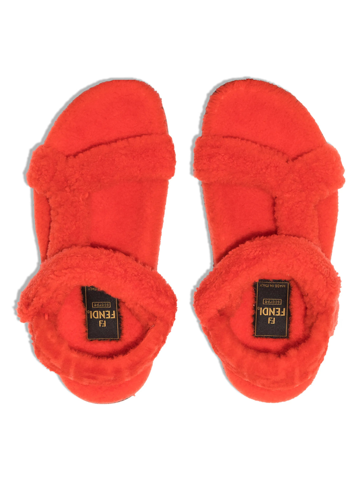 Fendi - Shearling-trim Open-toe Sandals