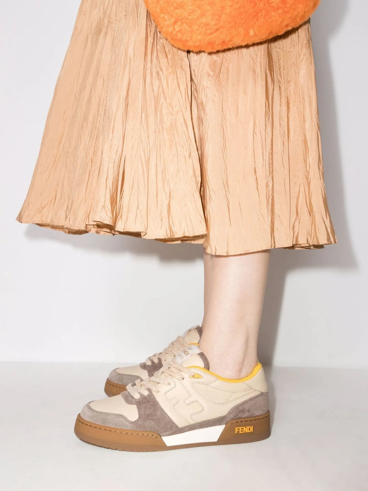 Fendi - Match Panelled Suede Low-top Sneakers