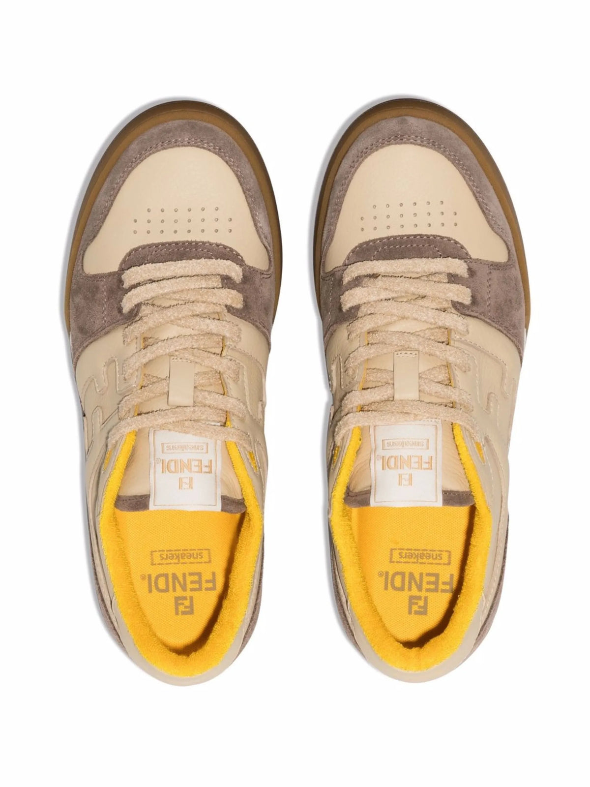 Fendi - Match Panelled Suede Low-top Sneakers