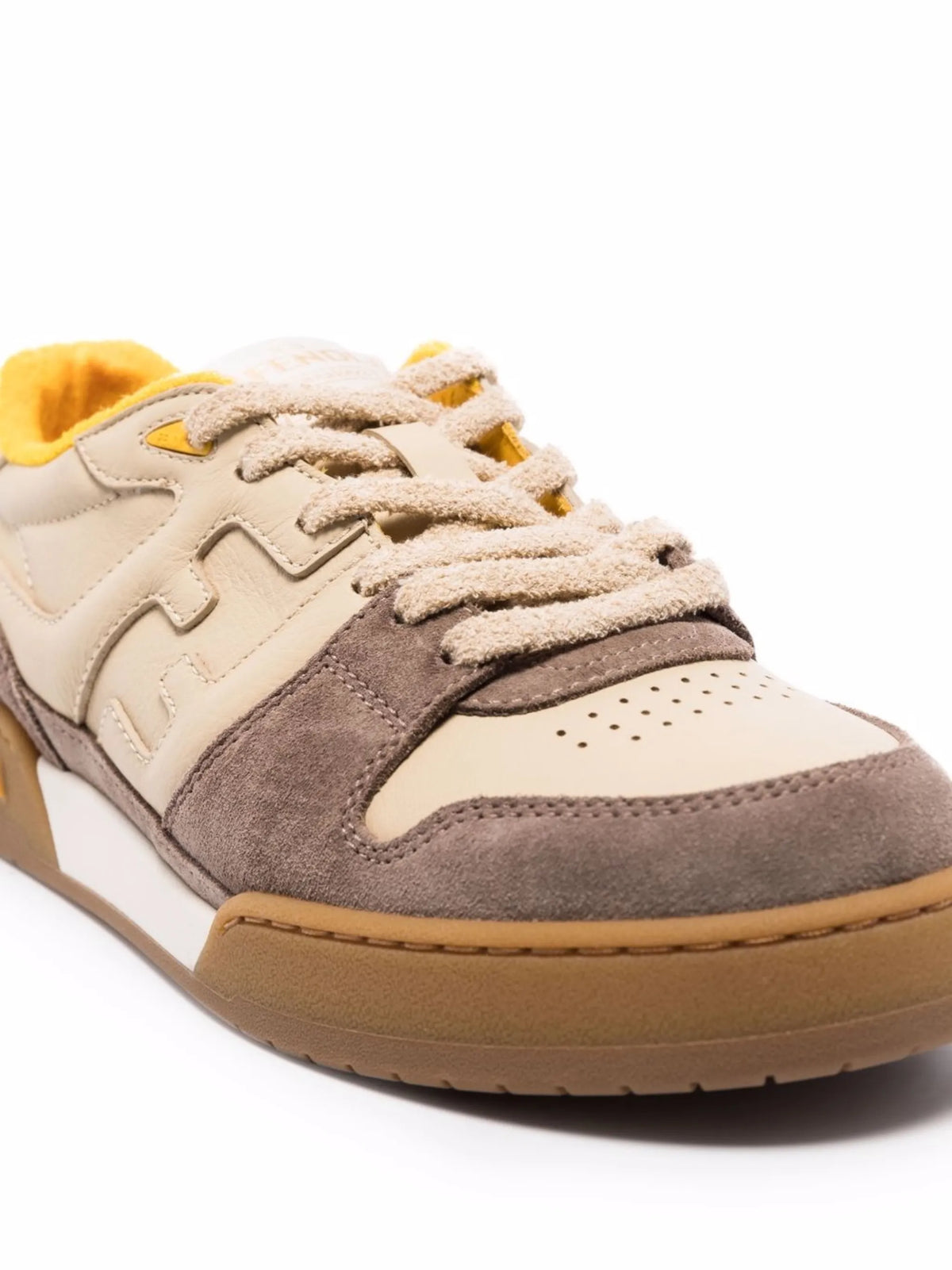 Fendi - Match Panelled Suede Low-top Sneakers