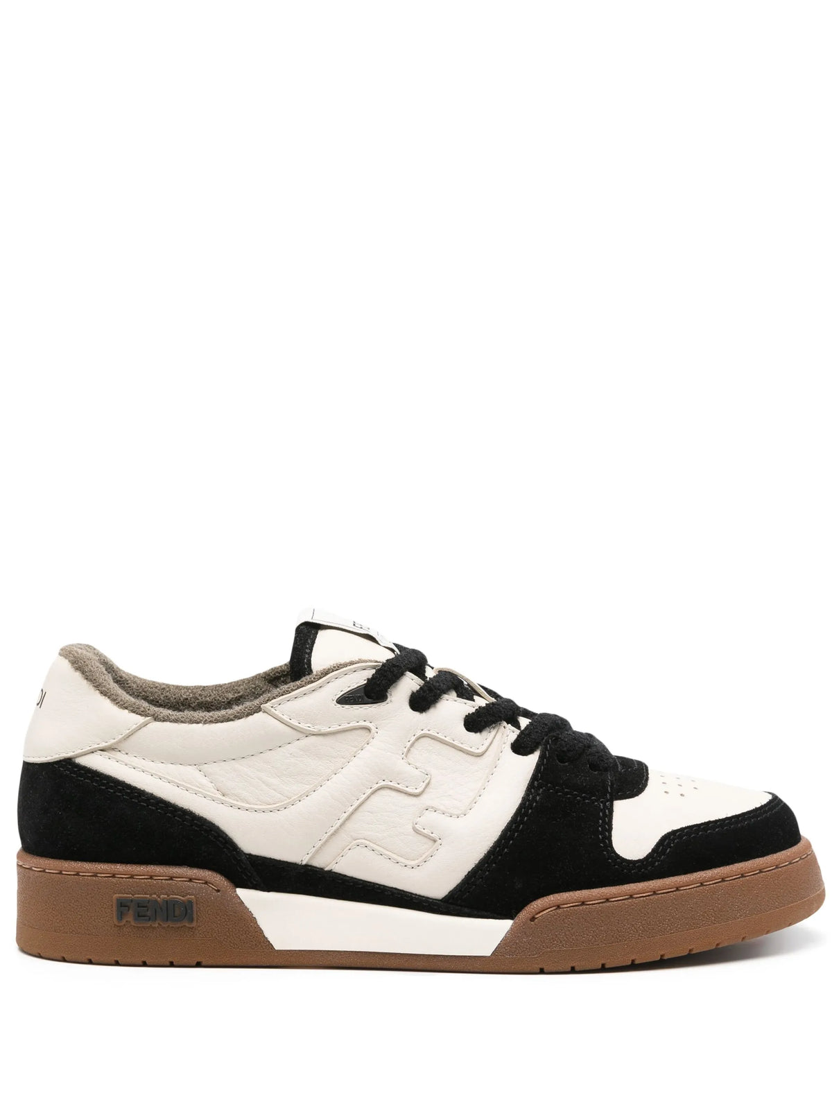 Fendi - Match Lace-up Leather Sneakers