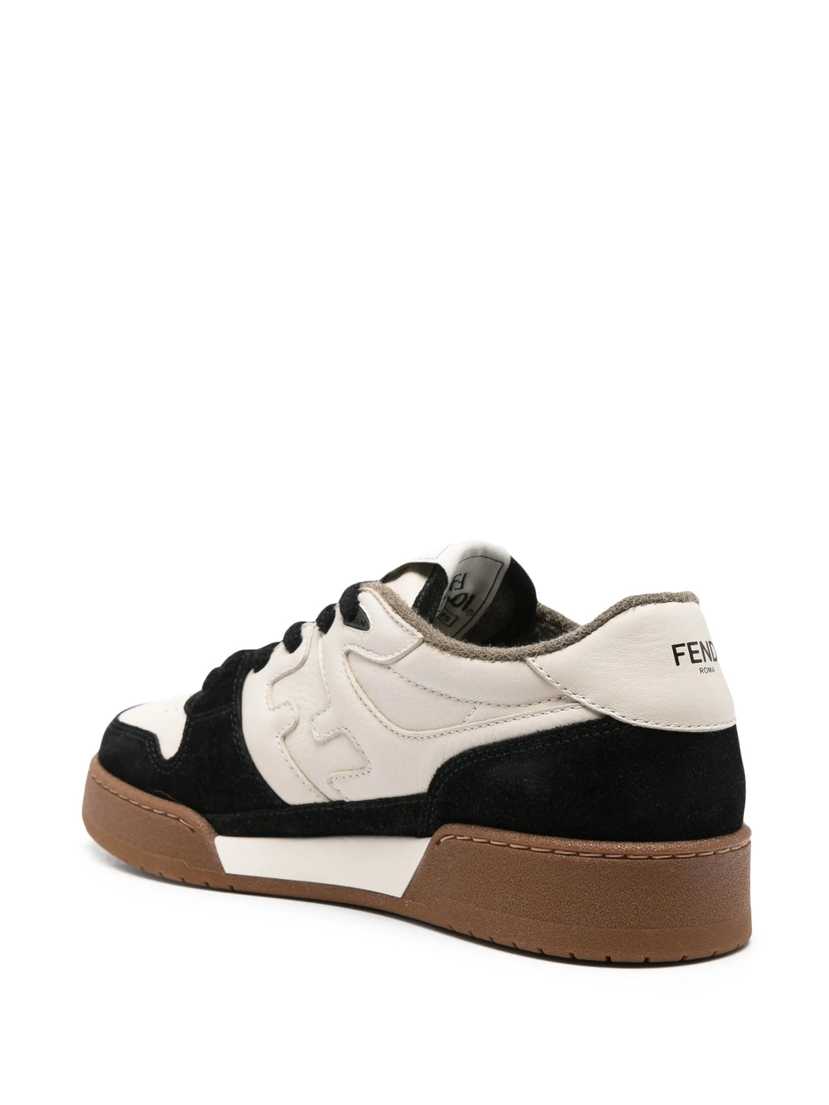 Fendi - Match Lace-up Leather Sneakers