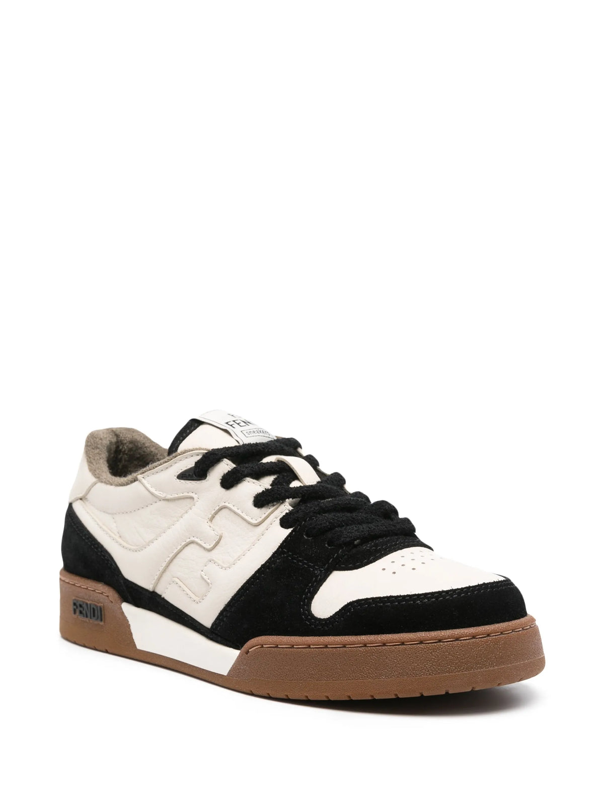 Fendi - Match Lace-up Leather Sneakers
