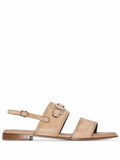 Ferragamo - Gancini-plaque Suede Sandals