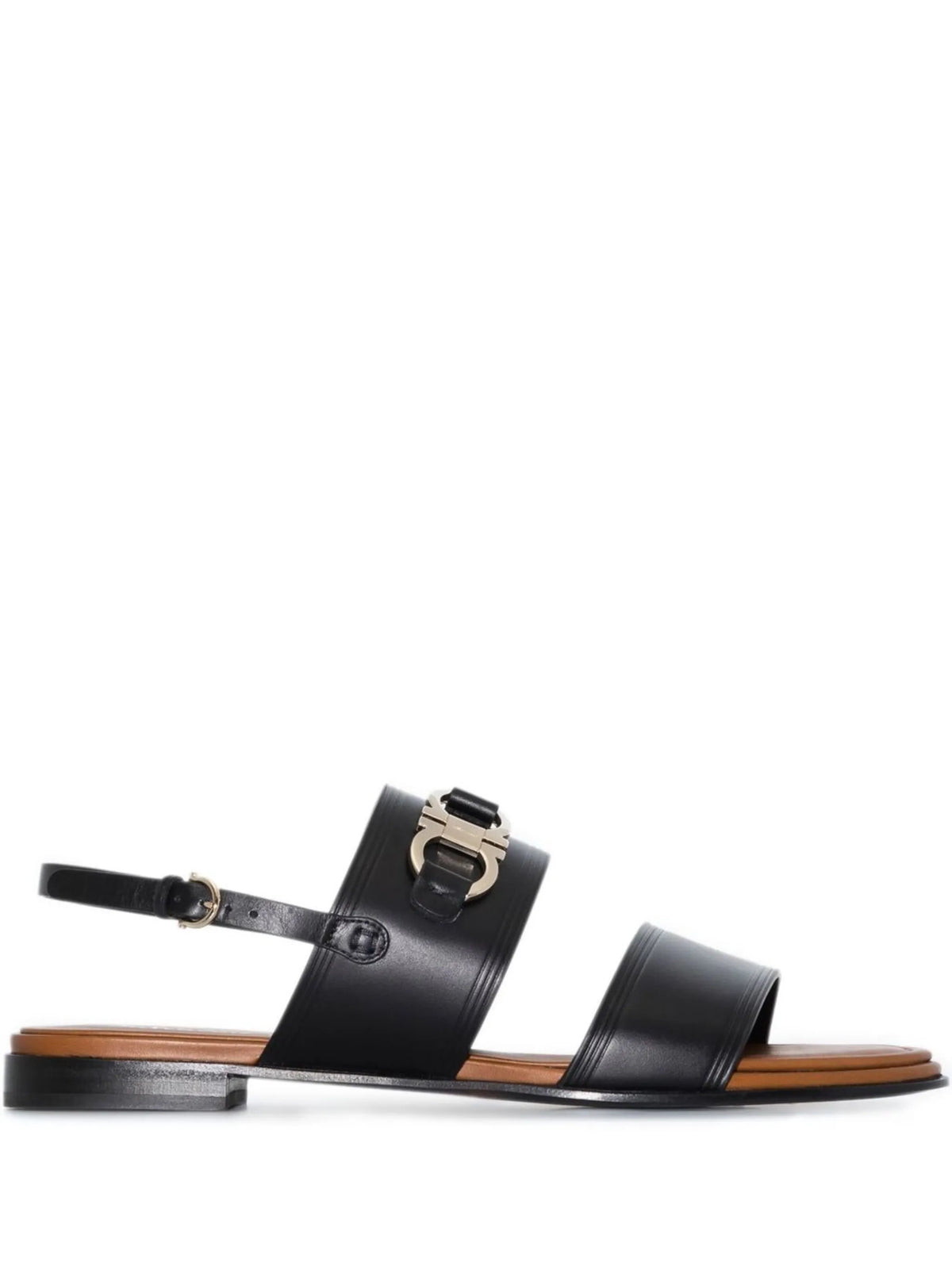 Ferragamo - Gancini-plaque Leather Sandals