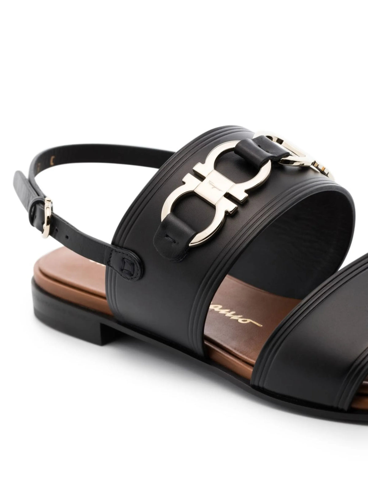 Ferragamo - Gancini-plaque Leather Sandals