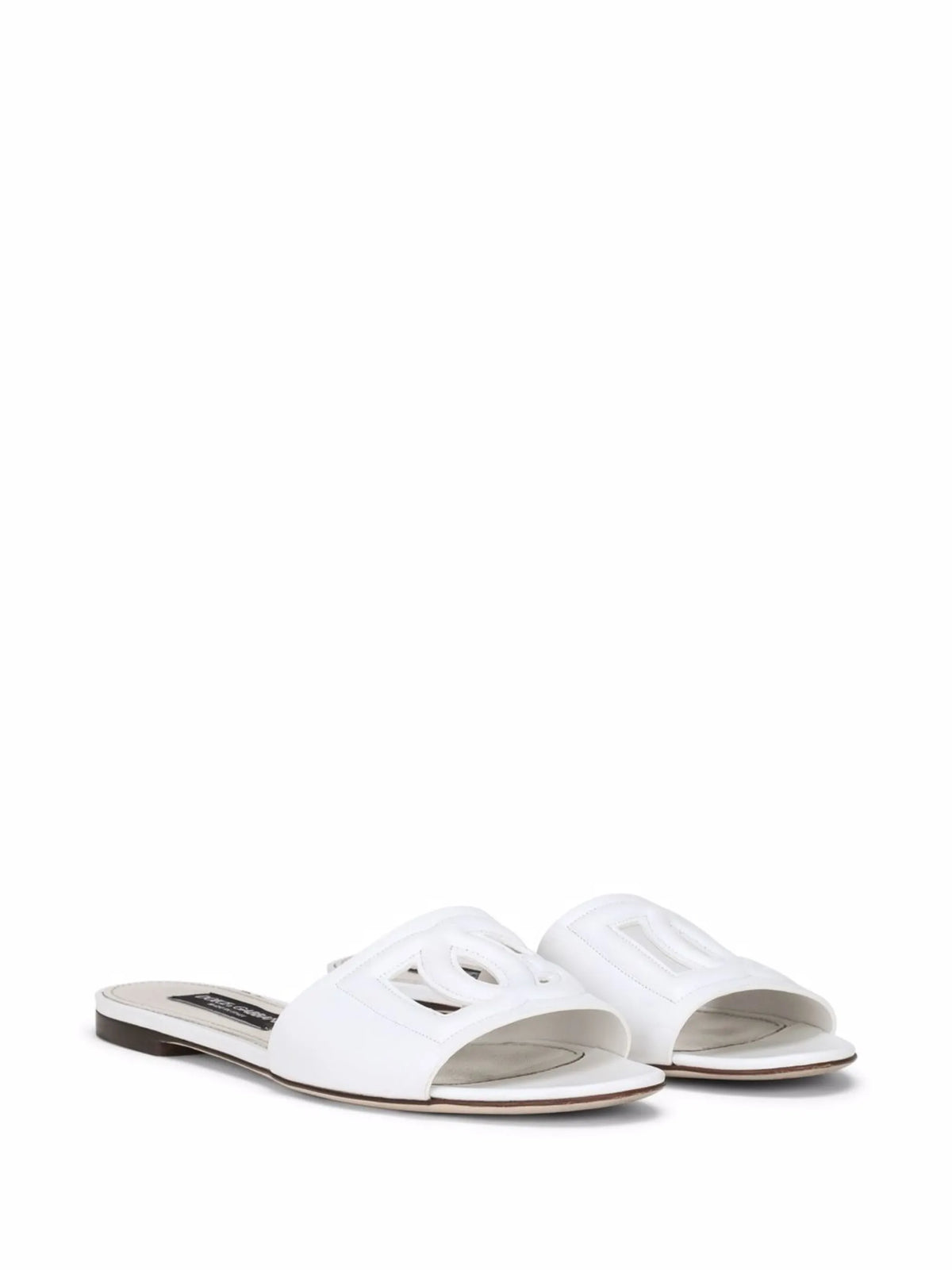 Dolce & Gabbana - Calfskin Slides With DG Logo
