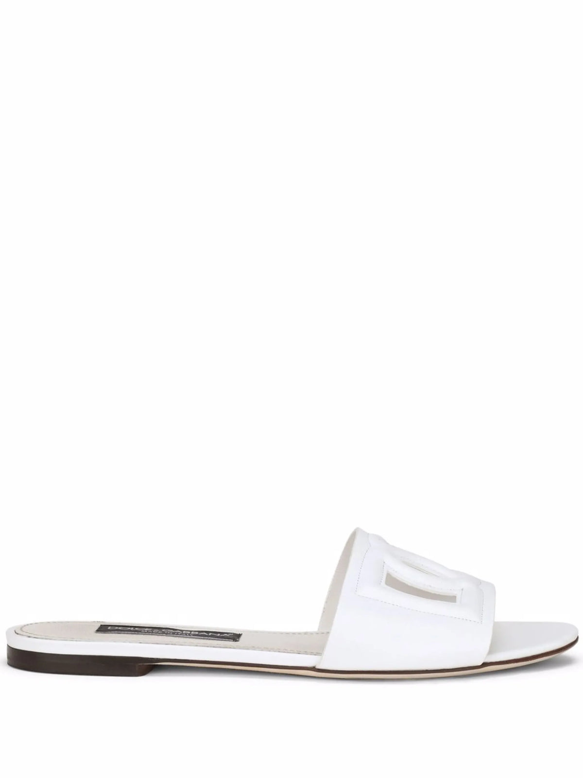 Dolce & Gabbana - Calfskin Slides With DG Logo