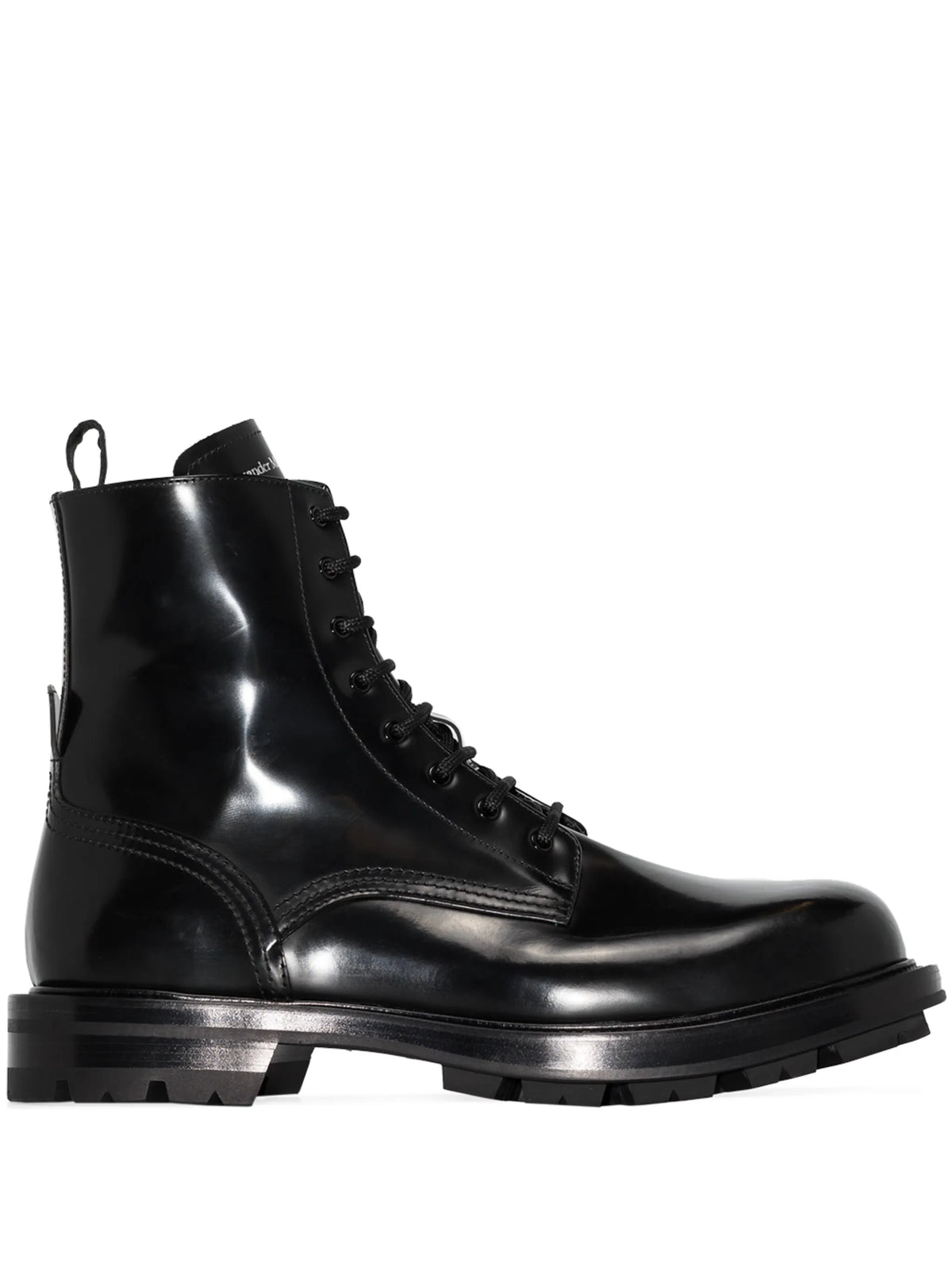 Alexander McQueen - Polished Lace-up Boots