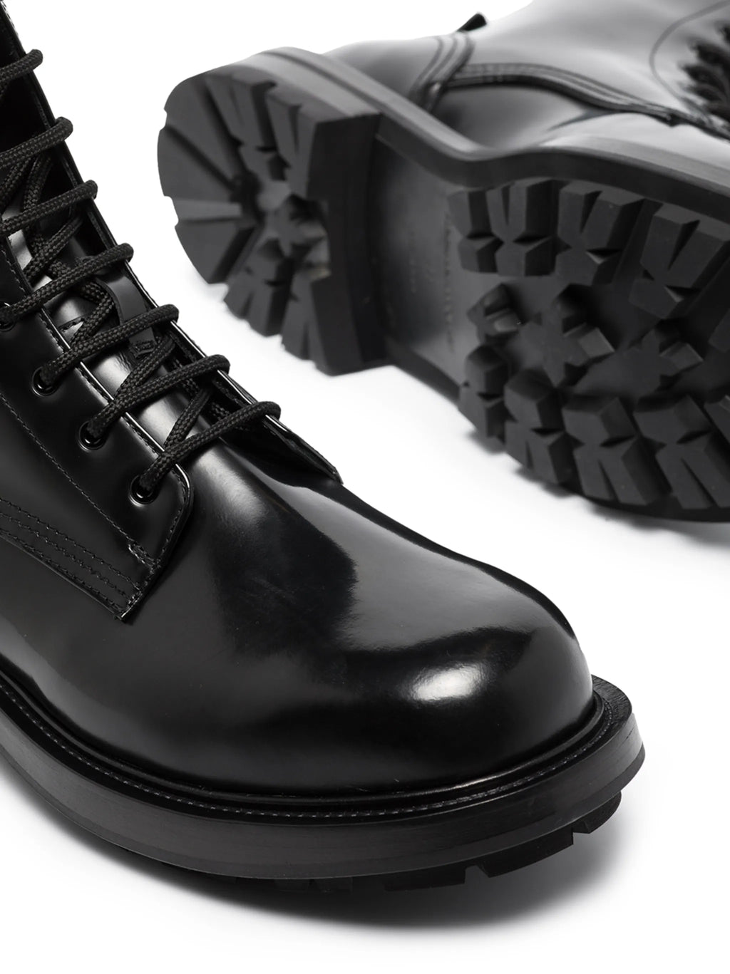 Alexander McQueen - Polished Lace-up Boots