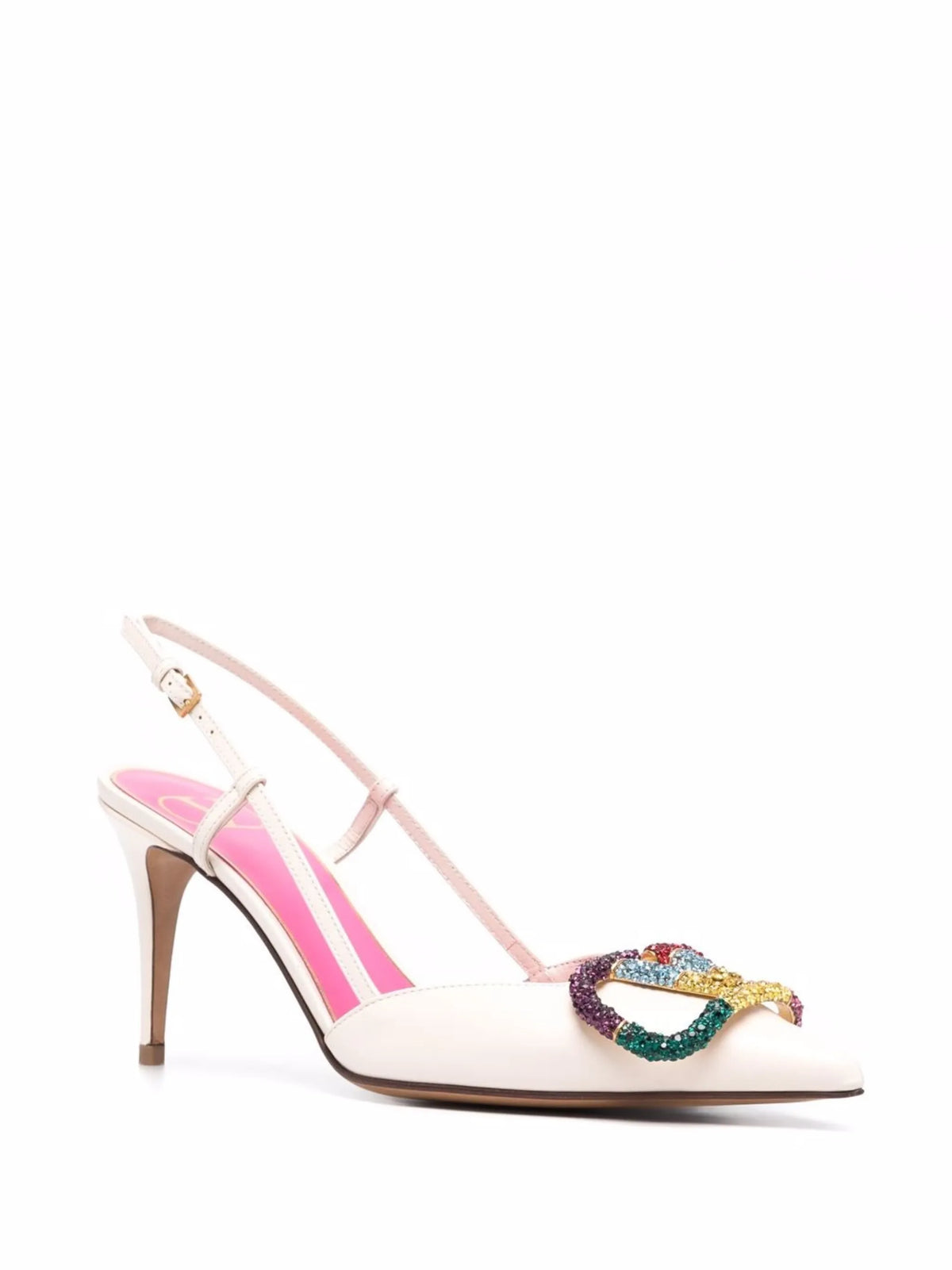 Valentino - Crystal-embellished VLogo Pumps