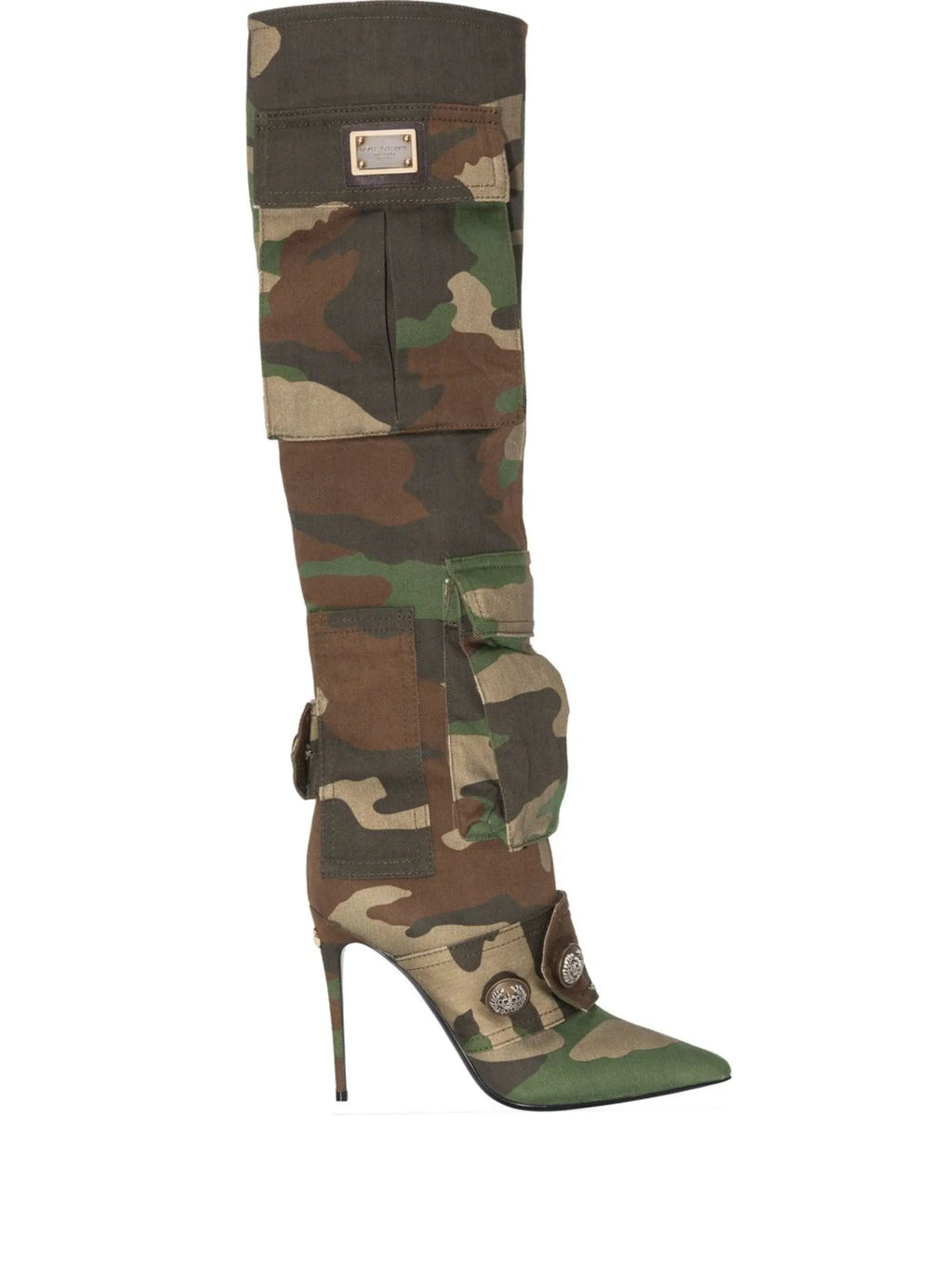 Dolce & Gabbana - Camouflage-pattern Pointed-toe Boots