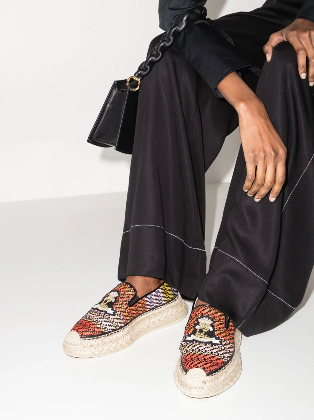 Christian Louboutin - Espananou Embroidered Espadrilles
