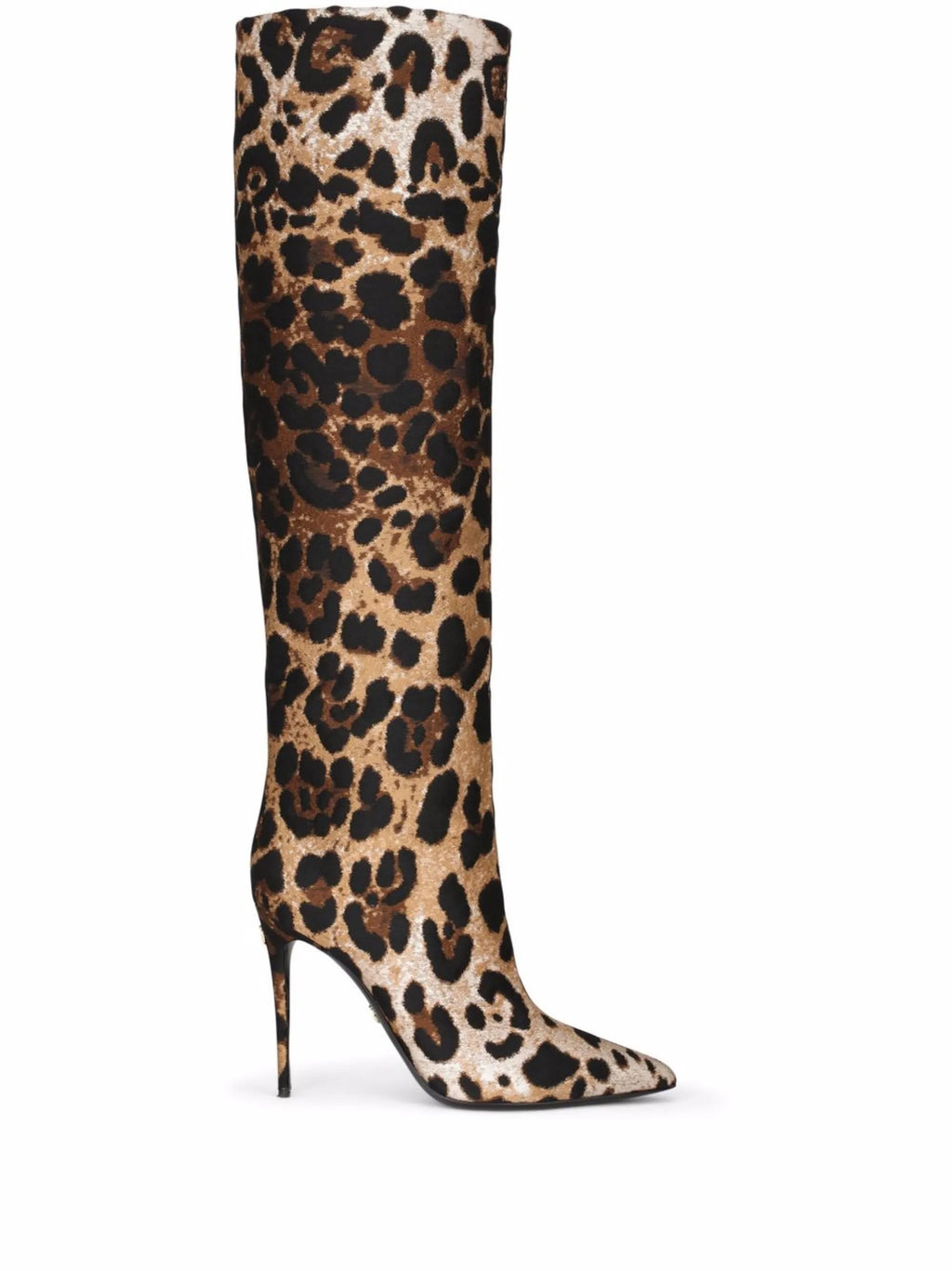 Dolce & Gabbana - Leopard-print Jacquard Knee-length Boots