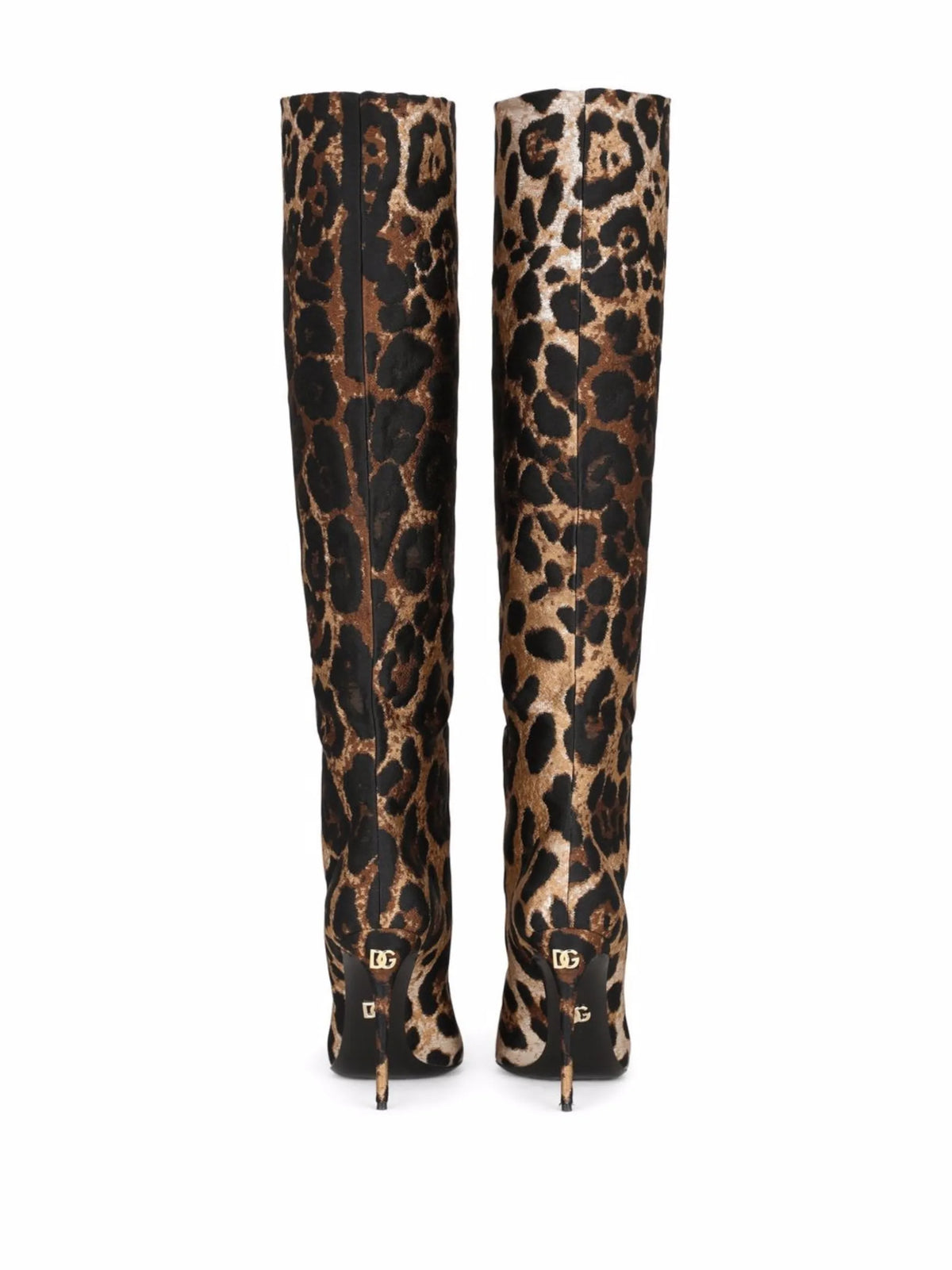 Dolce & Gabbana - Leopard-print Jacquard Knee-length Boots
