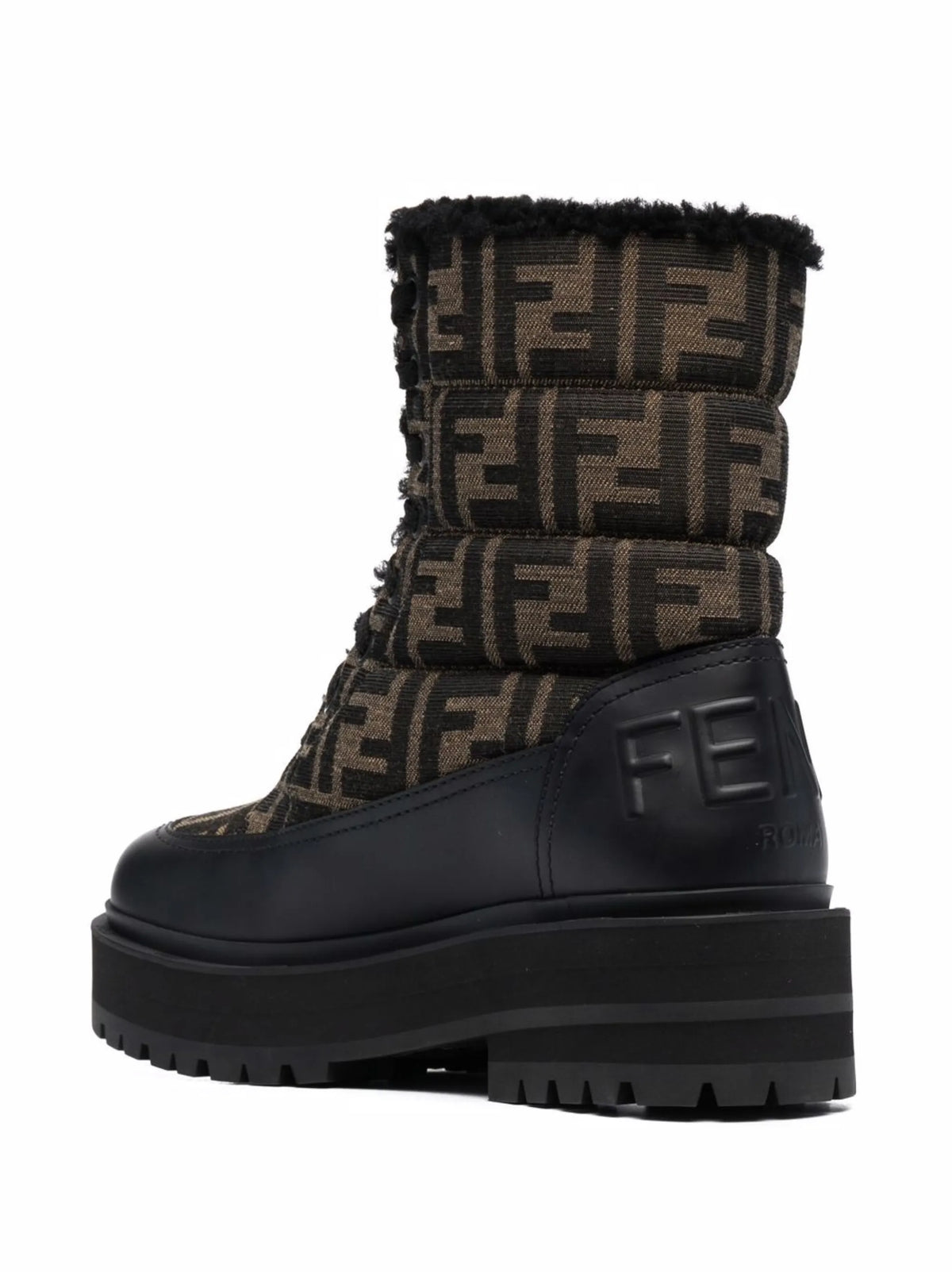 Fendi - Signature FF-logo Combat Boots
