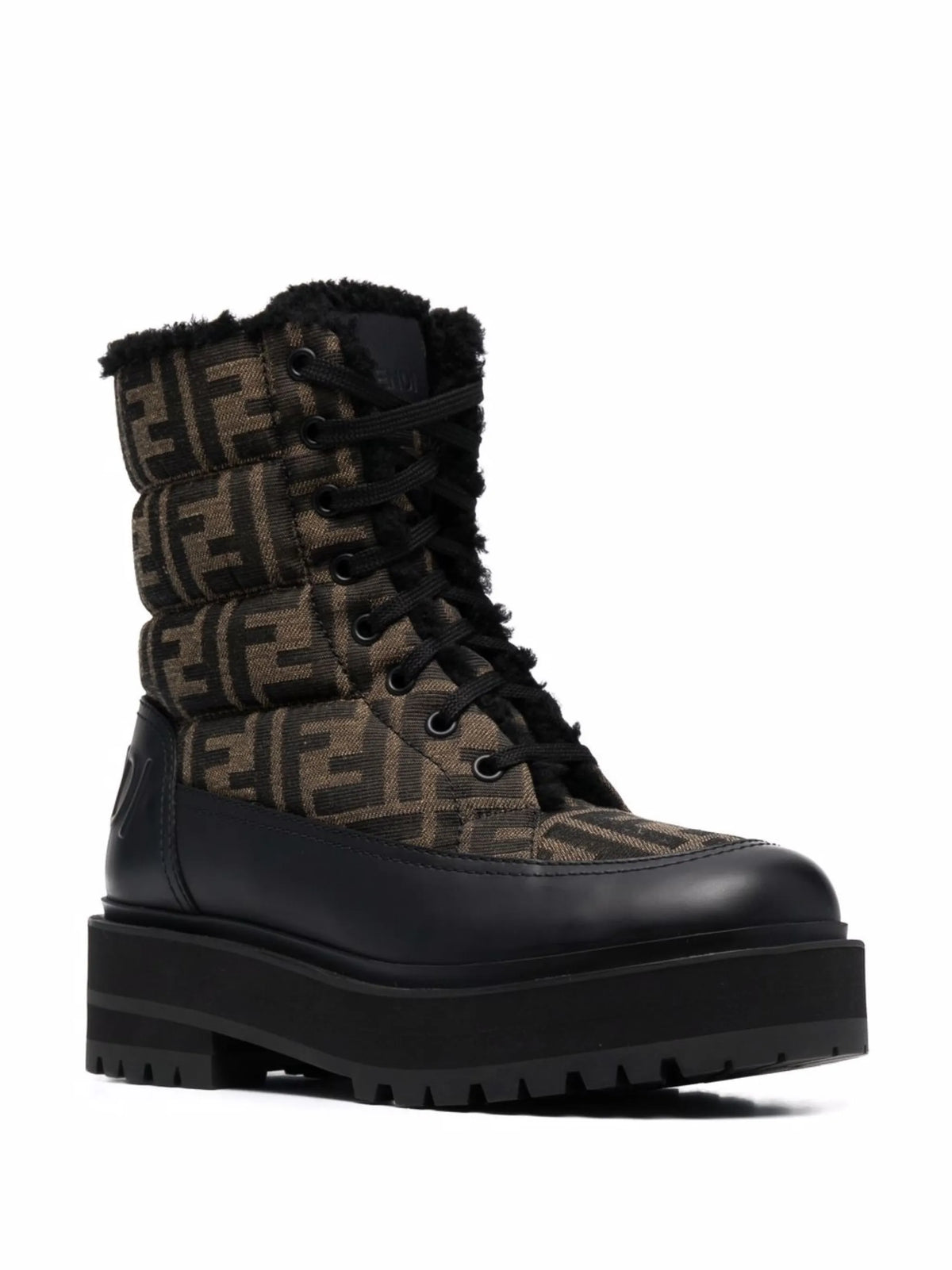 Fendi - Signature FF-logo Combat Boots