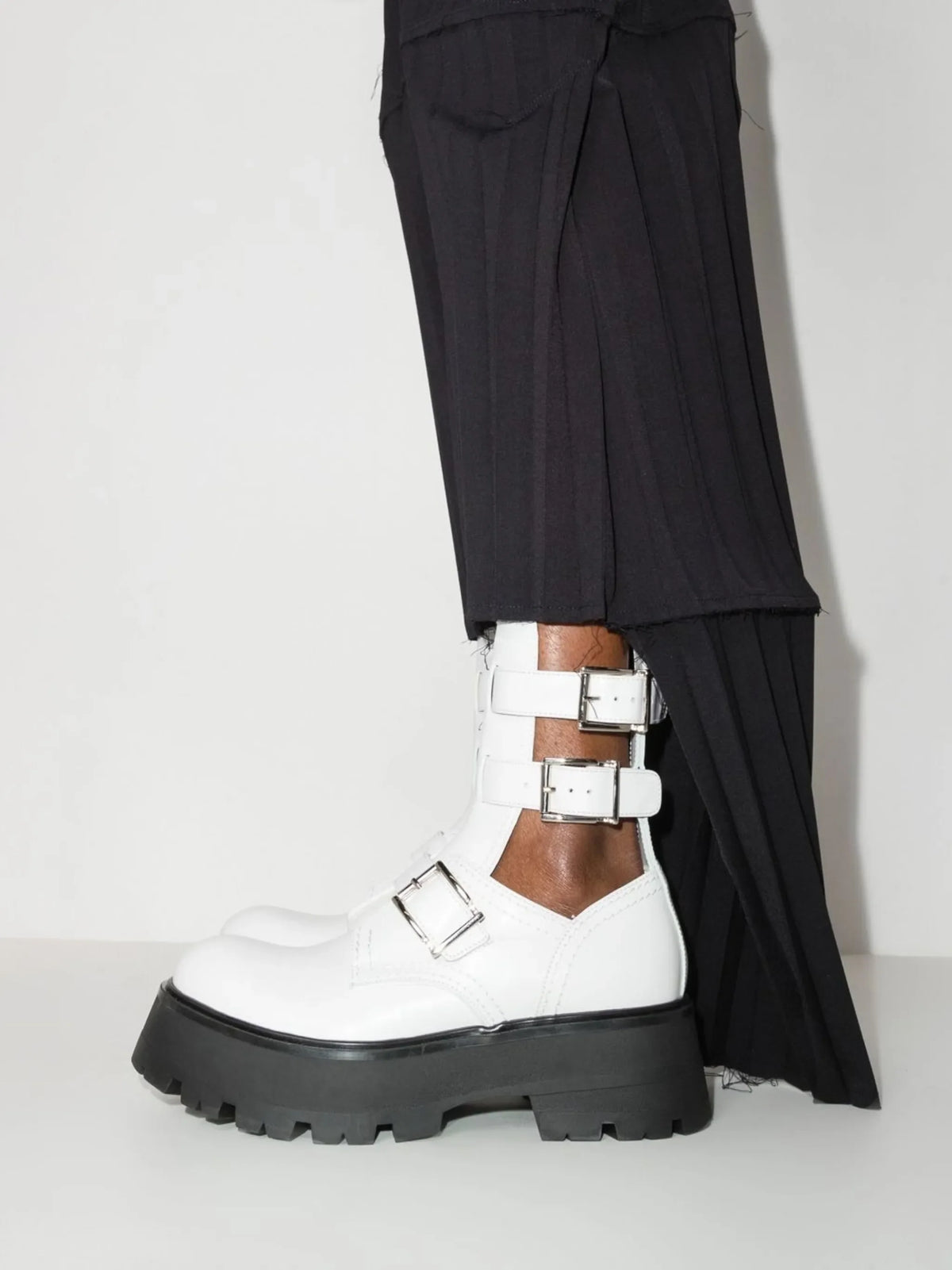 Alexander McQueen - Buckle-fastened Caged Boots