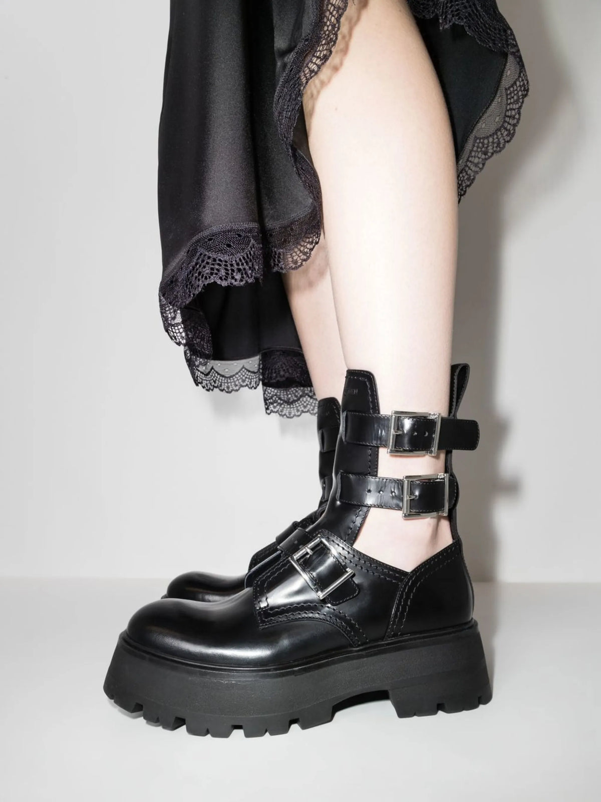 Alexander McQueen - Buckled Ankle Boots