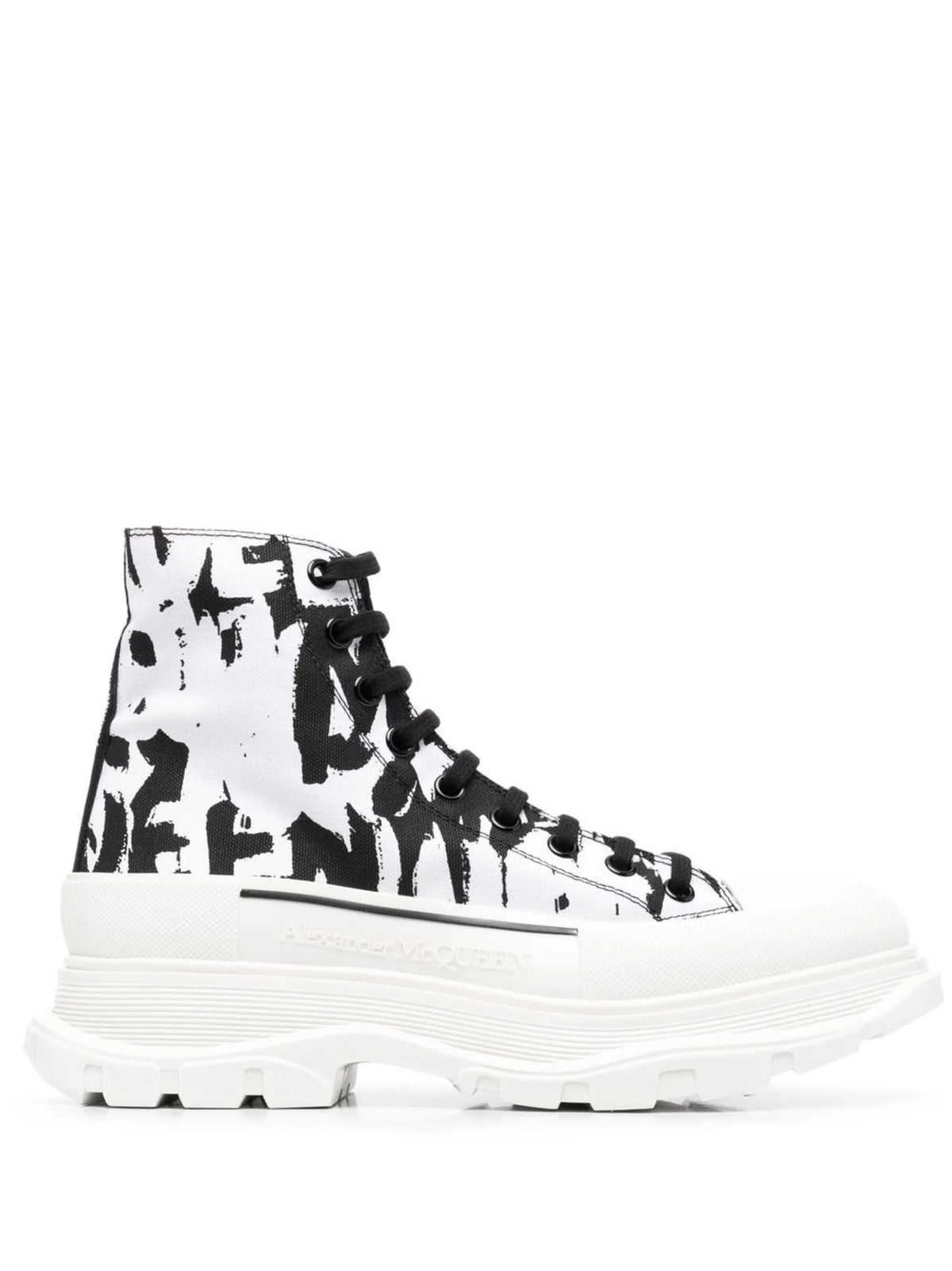 Alexander McQueen - Graffiti Tread Canvas Boots