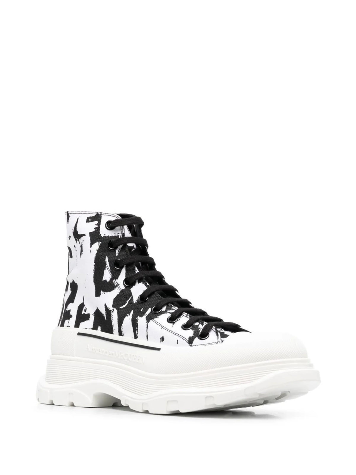 Alexander McQueen - Graffiti Tread Canvas Boots