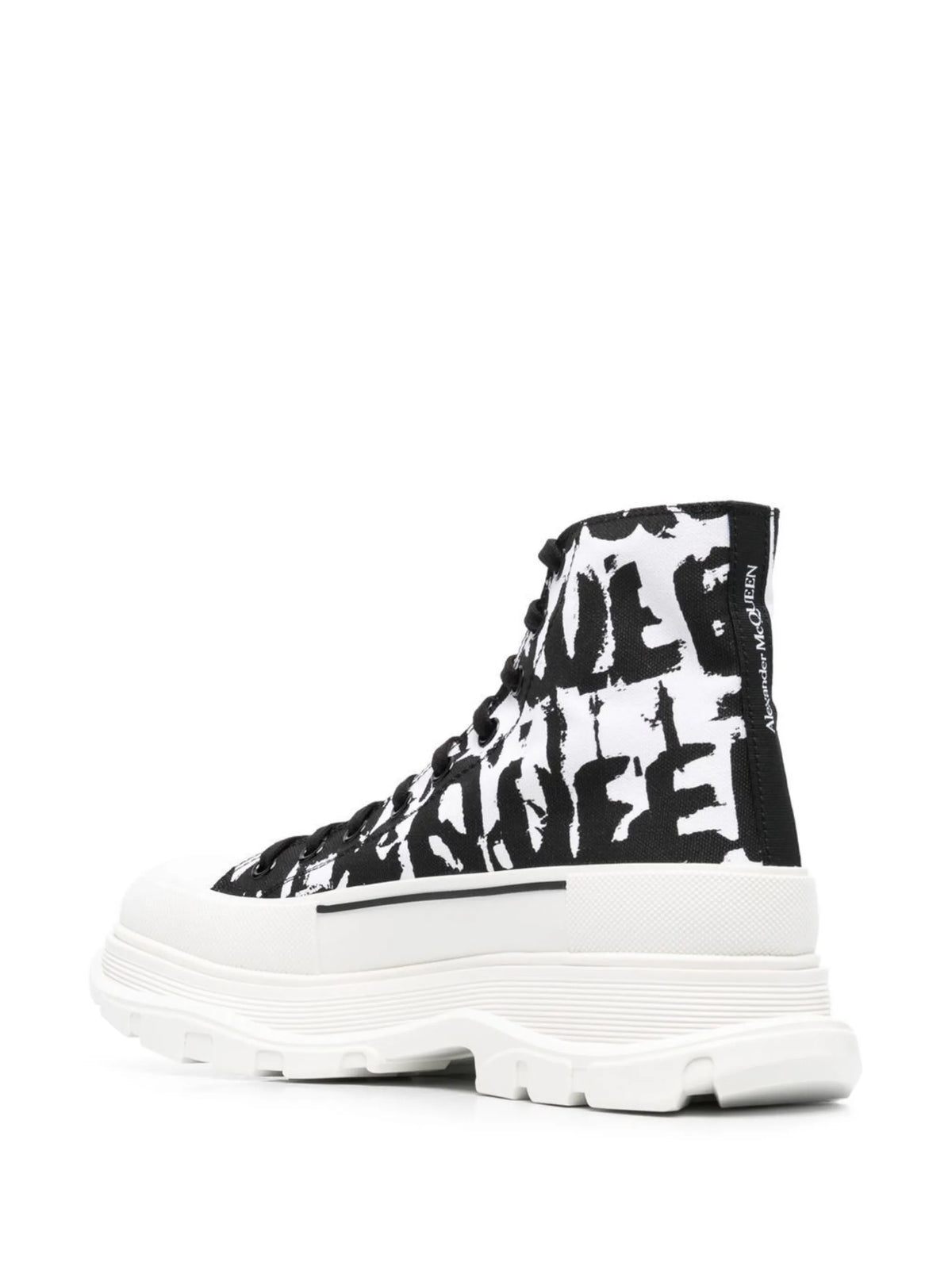 Alexander McQueen - Graffiti Tread Canvas Boots