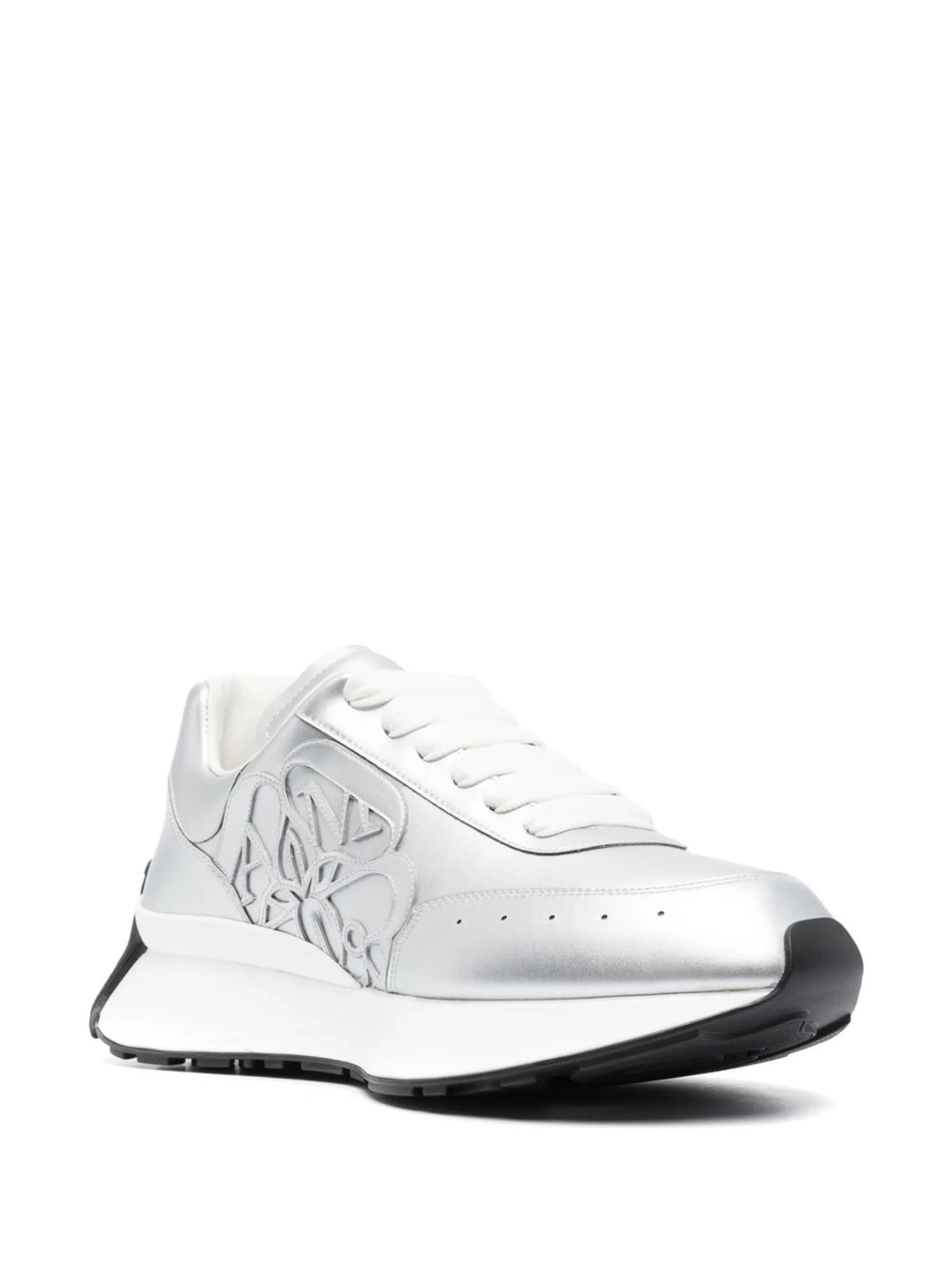 Alexander McQueen - Sprint Runner Metallic-effect Sneakers
