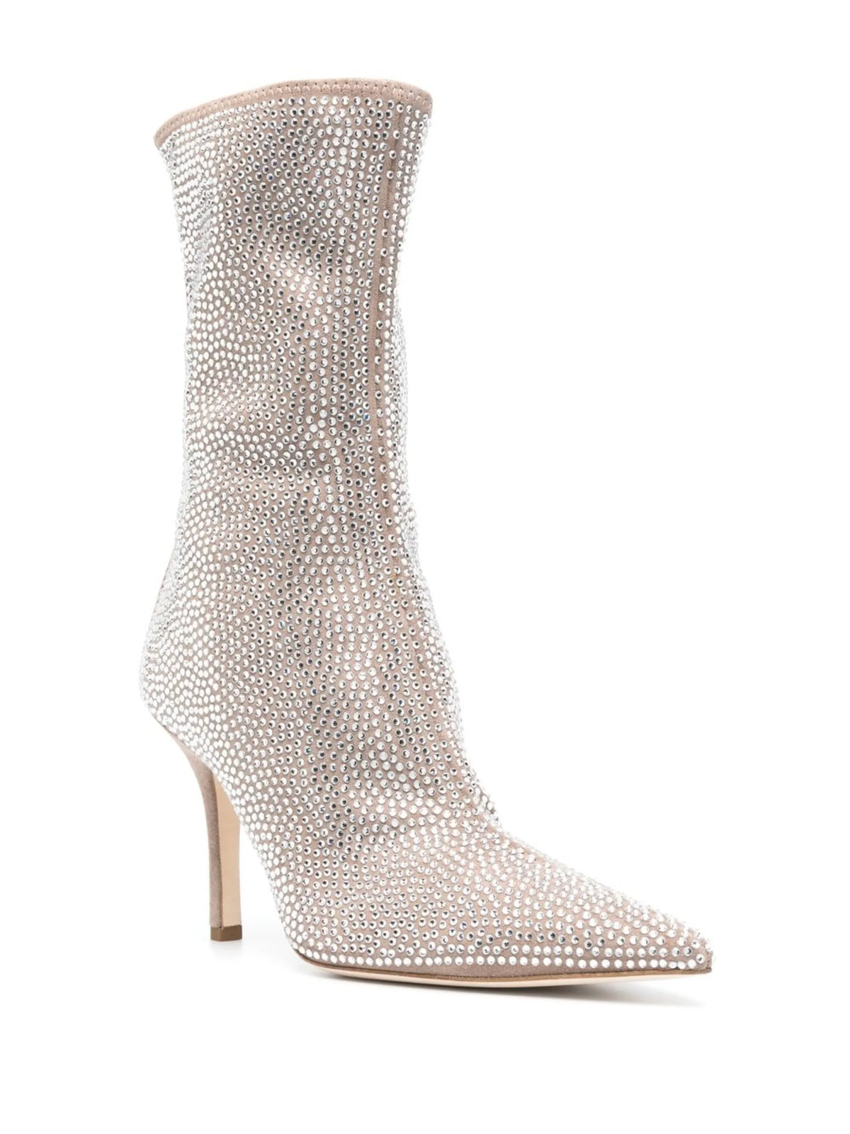 Paris Texas - Crystal-embellished 105mm Pointed Boots