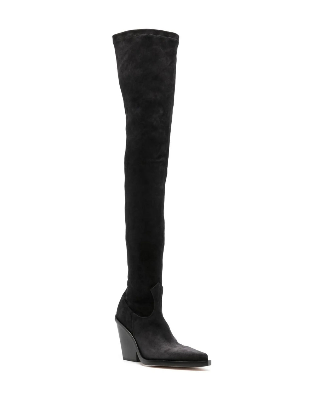 Paris Texas - Vegas 100mm Suede Thigh-high Boots