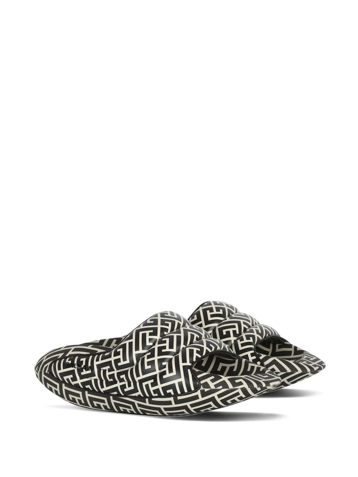 Balmain - B-IT Monogram-print Slides