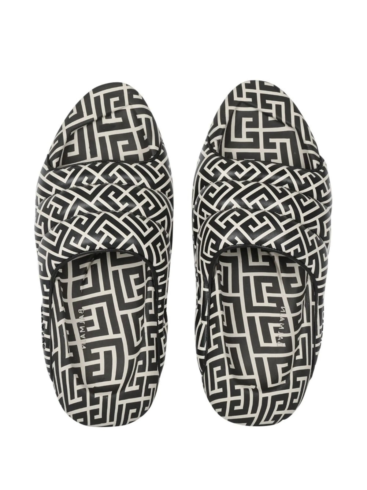 Balmain - B-IT Monogram-print Slides