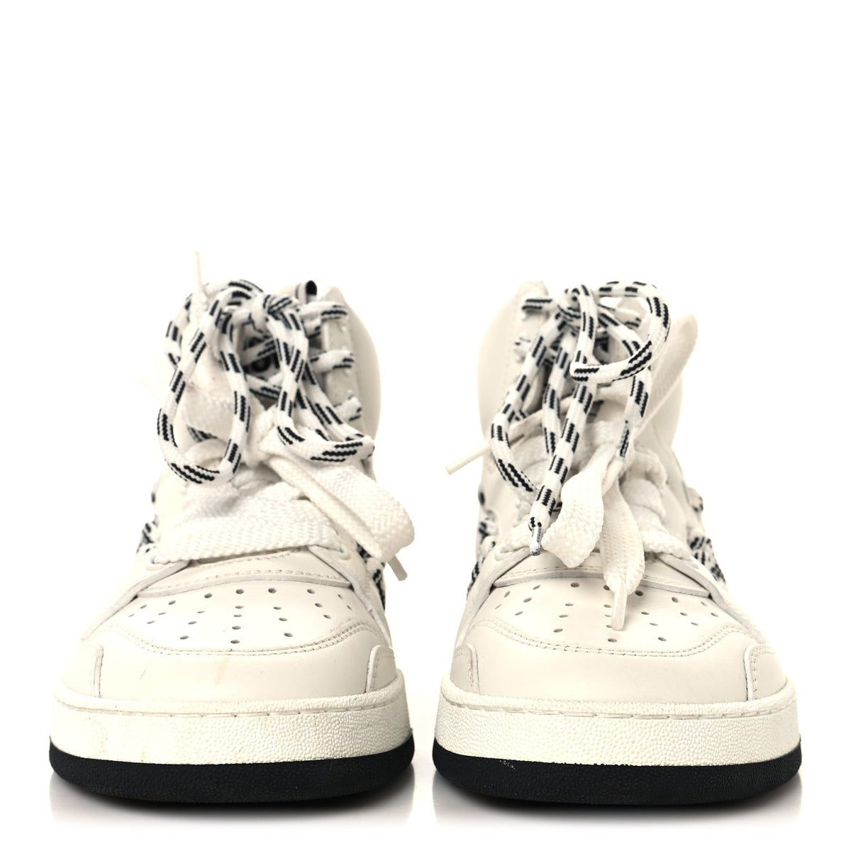 Dior - Calfskin Mesh Cutout High Top Sneakers