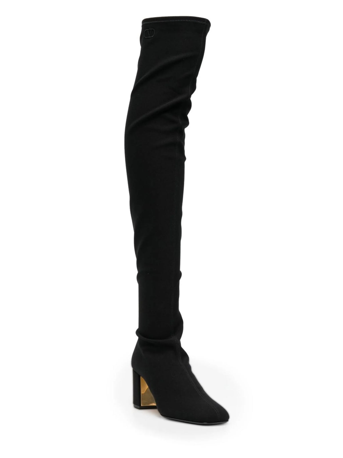 Valentino - Logo-embroidered Over-the-knee Boots